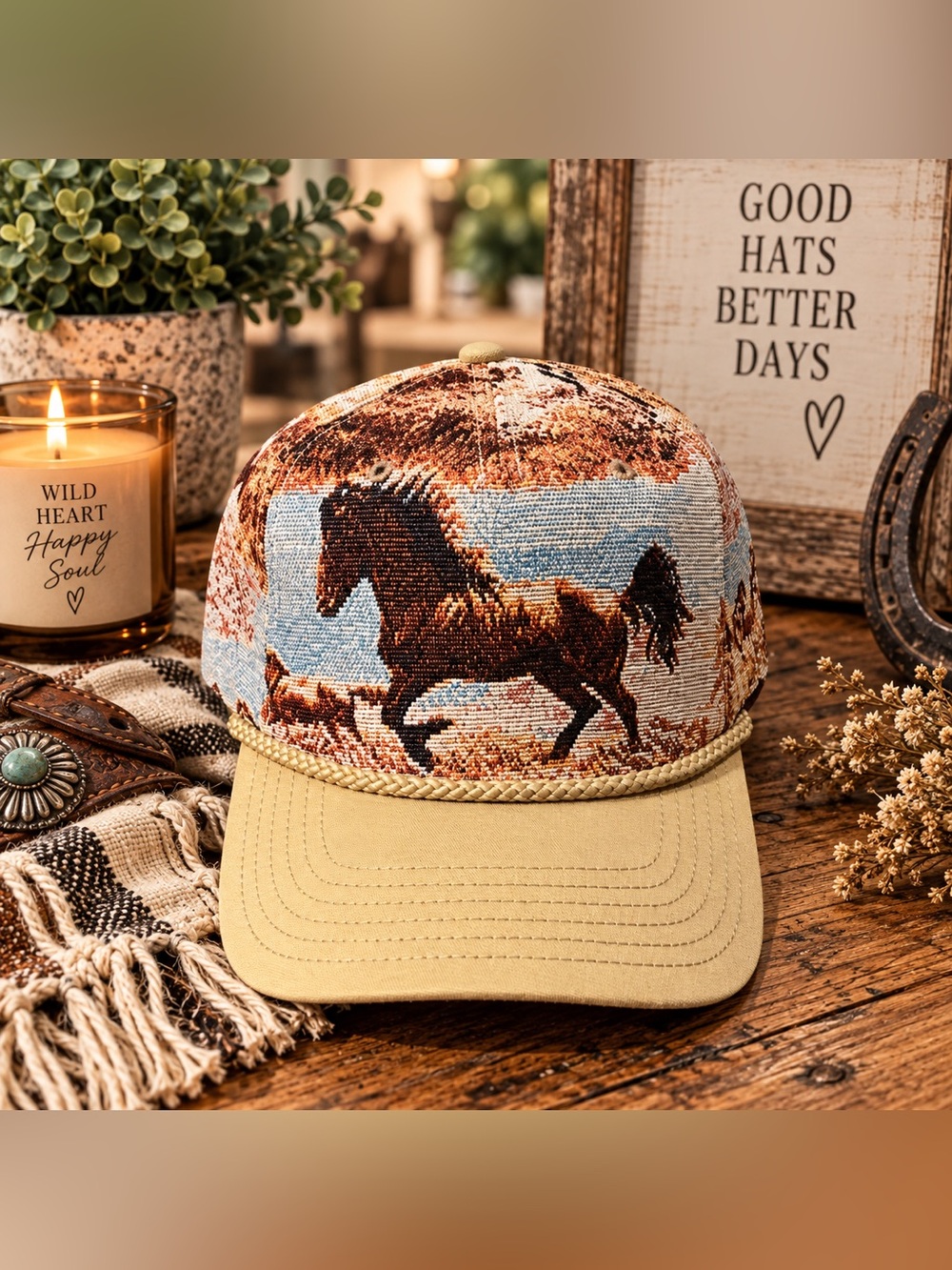 Horse trucker hat